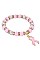 PACK OF 12 Pink Ribbon BEADED BRACELETS