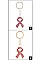 PACK OF 12 Pink Ribbon KEY CHAINS