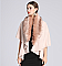 Pearl & Studded Soft Faux Fur Poncho Dressy Scarf