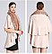 Pearl & Studded Soft Faux Fur Poncho Dressy Scarf