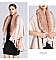 Pearl & Studded Soft Faux Fur Poncho Dressy Scarf