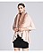 Pearl & Studded Soft Faux Fur Poncho Dressy Scarf