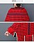 Checkers Striped Shawl Poncho with arm holes