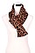Pack of 12 Trendy Leopard Puffer Scarves