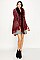 VEGAN Fur COLLAR ANIMAL PRINT Poncho FM-SCA2136