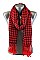 Houndstooth Print Fringe Scarves FM-SCF754