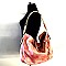 2 Tone Accented Smudged Texture Hobo