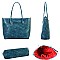 Bow Accent Twin Shopper Tote SET MH-SD7002