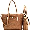 Bow Accent Twin Shopper Tote SET MH-SD7002