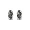 TRENDY BLACK AND WHITE PAVE STONED EARRING SLSE4353