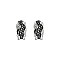 TRENDY BLACK AND WHITE PAVE STONED EARRING SLSE4353