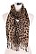Pack of 12 (pieces) Assorted Leopard Scarves