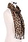 Pack of 12 (pieces) Assorted Leopard Scarves