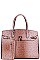 2 IN 1 CROC PATTERN SATCHEL WITH LONG STRAP