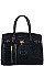 2 IN 1 CROC PATTERN SATCHEL WITH LONG STRAP
