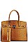 2 IN 1 CROC PATTERN SATCHEL WITH LONG STRAP