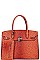 2 IN 1 CROC PATTERN SATCHEL WITH LONG STRAP