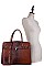 2 IN 1 CROC PATTERN SATCHEL WITH LONG STRAP