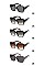 PACK OF 12 BIG EYE RETRO SUNGLASSES