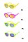 PACK OF 12  NEON STYLISH BIG EYE SUNGLASSES