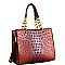 LINKED CHAIN OSTRICH SATCHEL