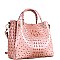 OSTRICH PRINT BUCKET SATCHEL