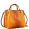 OSTRICH PRINT BUCKET SATCHEL