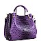 OSTRICH PRINT BUCKET SATCHEL