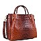 OSTRICH PRINT BUCKET SATCHEL