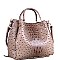 OSTRICH PRINT BUCKET SATCHEL