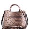 OSTRICH PRINT BUCKET SATCHEL