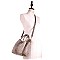 OSTRICH PRINT BUCKET SATCHEL
