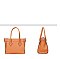 2-in-1 Whip Stitch Design Satchel Bag and Wallet Set
