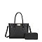 2-in-1 Whip Stitch Design Satchel Bag and Wallet Set wholesale