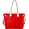 Two-Tone Classic 2 in 1 Shopper Tote Wristlet Set