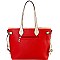 Two-Tone Classic 2 in 1 Shopper Tote Wristlet Set