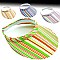 Cotton Stripe Multi Color Clip On Visors