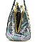 AMAZING SNAKE PRINT JEWEL TOP STONED SATCHEL & TOTE