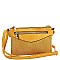 FASHIONABLE TEXTURED PU LEATHER MESHED CROSSBODY BAG JYSJ-0032