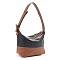 Color Block Accent Hobo Shoulder Bag