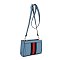 Trim Accent Crossbody Bag blue