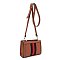 Trim Accent Crossbody Bag brown