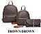 3 in 1 Stylish Monogram Back Pack Clutch Set