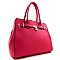 Belted & Padlock Accent Celebrity Fashion Tote