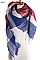 MULTI TONE PLAID OVERSIZED BLANKET SCARVES SHAWLS