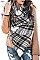 MULTI TONE PLAID OVERSIZED BLANKET SCARVES SHAWLS