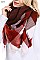MULTI TONE PLAID OVERSIZED BLANKET SCARVES SHAWLS