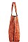 Chic Smooth Textured PU Leather Street Level Stylish Pattern Tote Bag JYSL-380