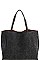 Chic Smooth Textured PU Leather Street Level Stylish Pattern Tote Bag JYSL-380