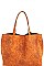 Chic Smooth Textured PU Leather Street Level Stylish Pattern Tote Bag JYSL-380